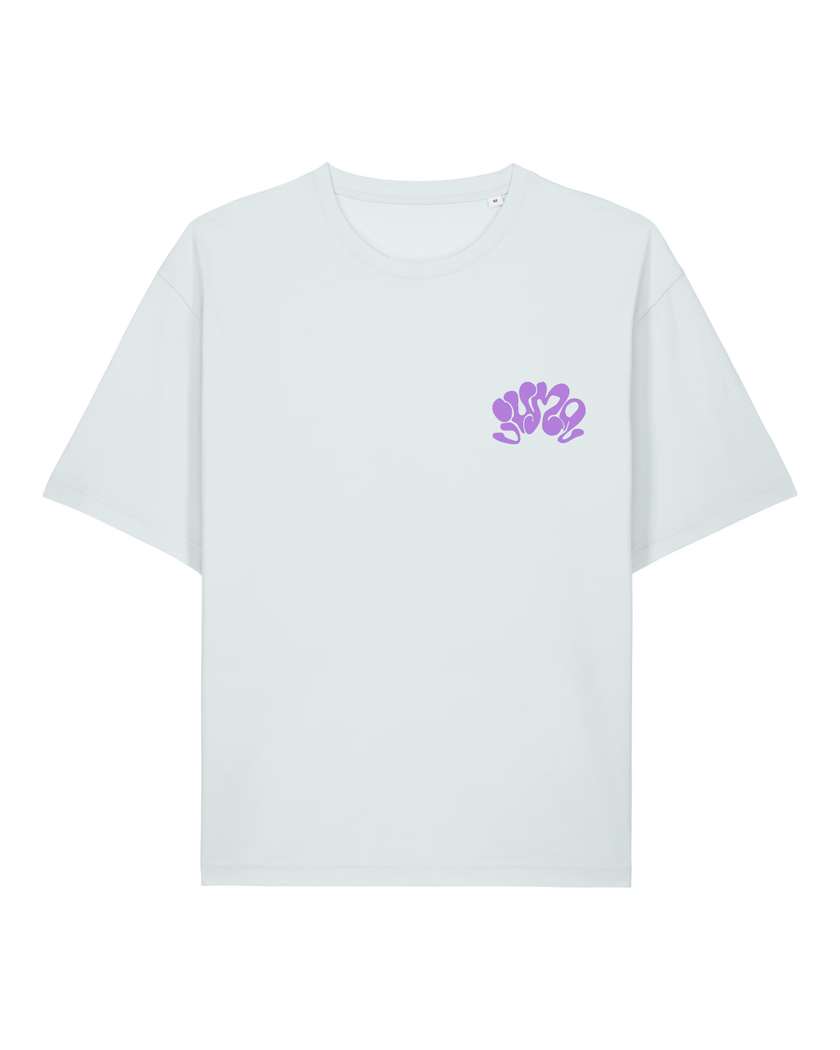 IUMA Shirt - Unisex Blue Ice mit Lavendel-Siebdruck