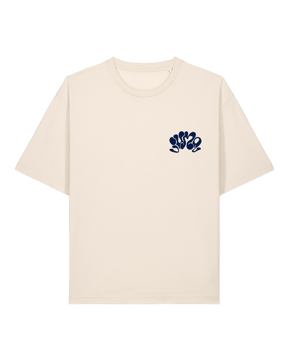 IUMA Shirt - Unisex Off White mit Navy Blue Siebdruck
